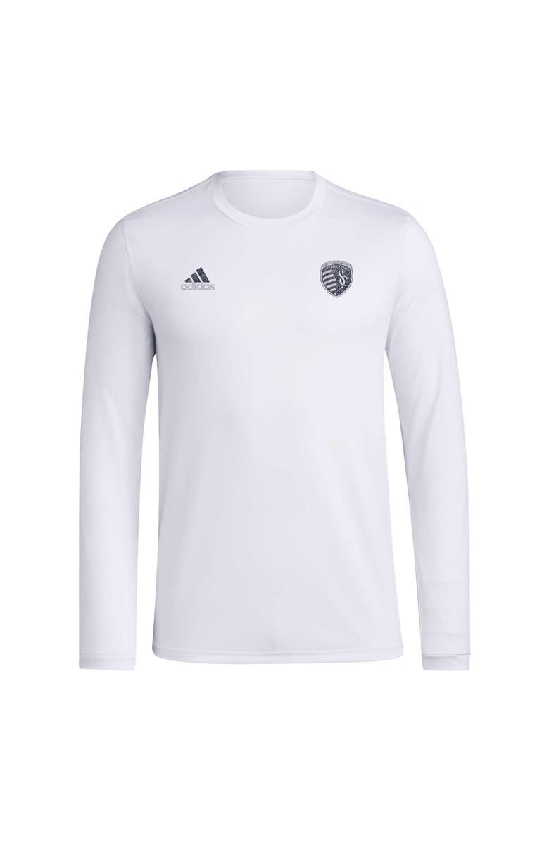 adidas Men's adidas White Sporting Kansas City Local Stoic Long Sleeve T-Shirt, Alternate, color, White