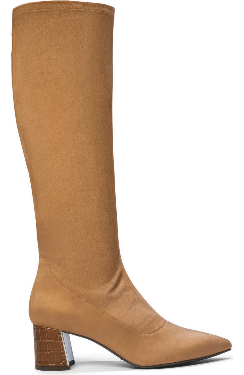 Donald Pliner Pointed Toe Knee High Boot, Alternate, color, Saddle