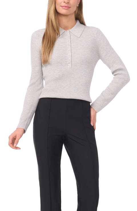 Jalia Rib Polo Sweater