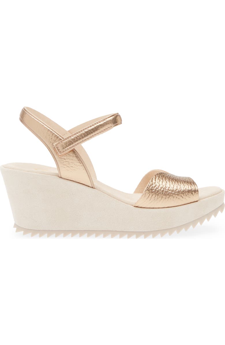 Pedro Garcia Fantina Platform Wedge Sandal, Alternate, color, Cava Cervo Lame