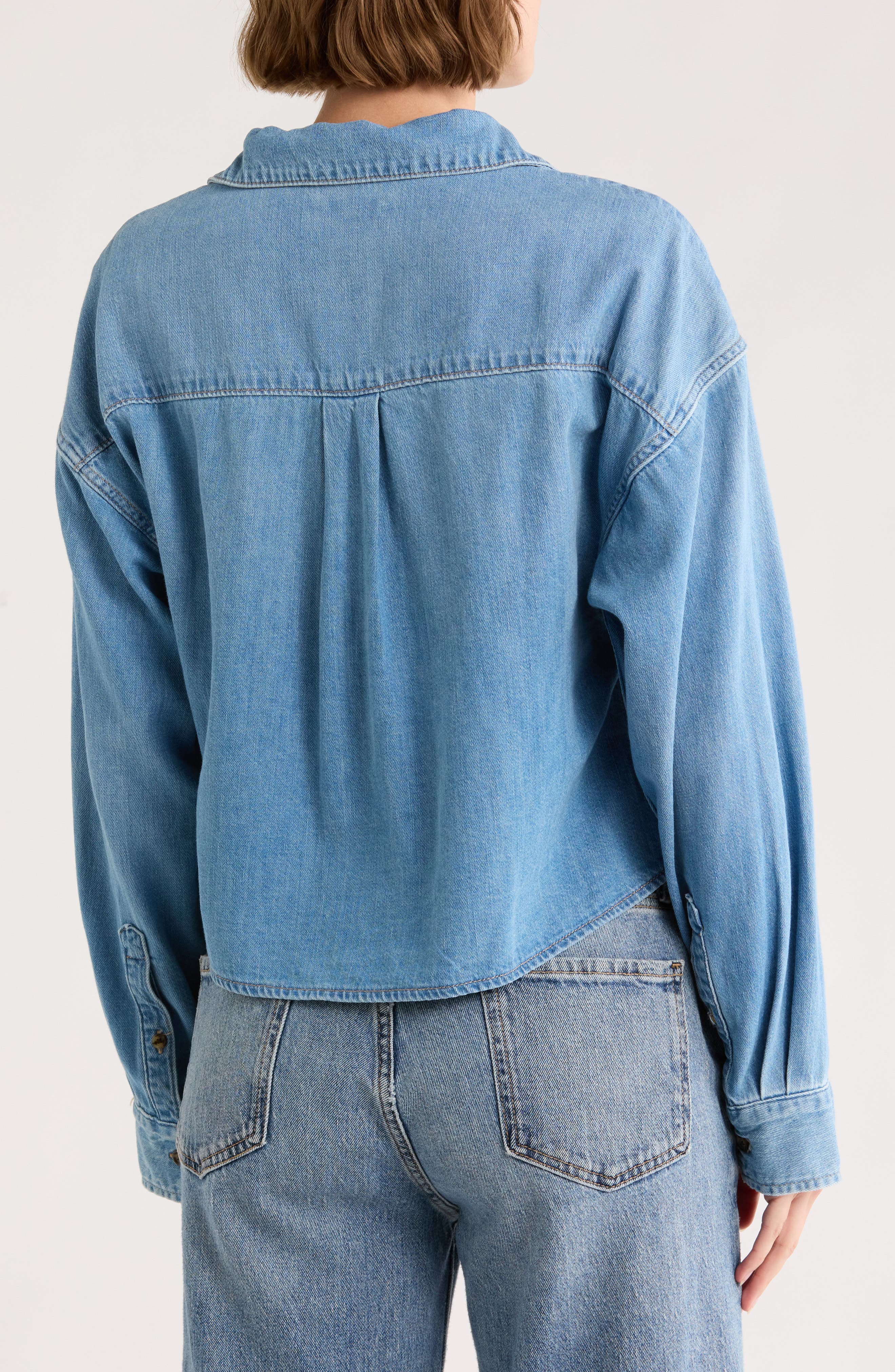 The Crop Boyfriend Button-Up Shirt - image 2