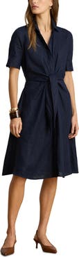 Lauren Ralph Lauren Wakana Linen Shirtdress