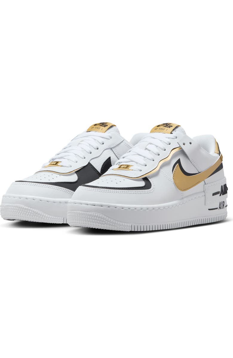 Nike Air Force 1 Shadow Sneaker, Main, color, White/ Metallic Gold