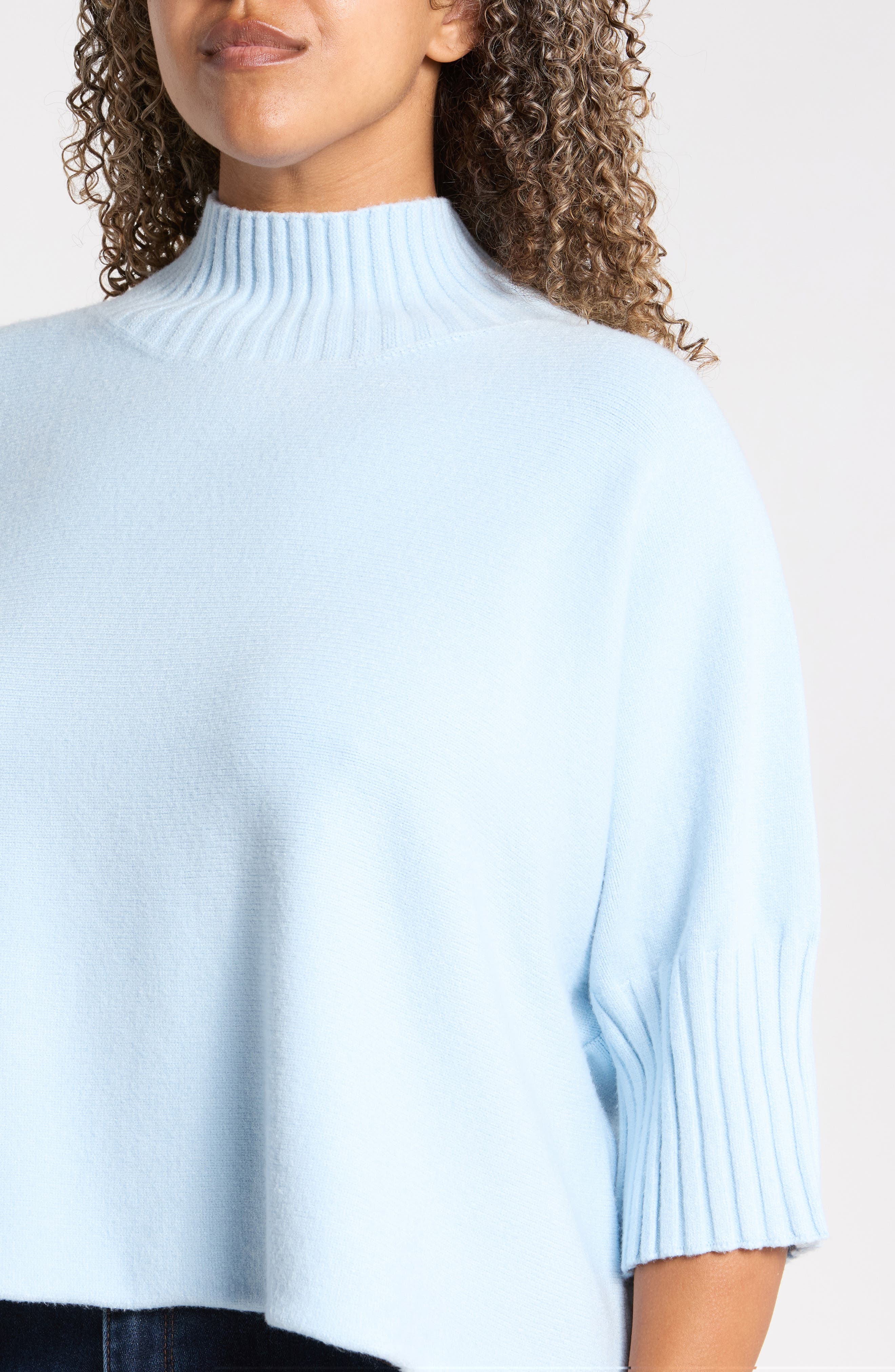 RAIN AND ROSE Crop Turtleneck Sweater (Women) | Nordstrom