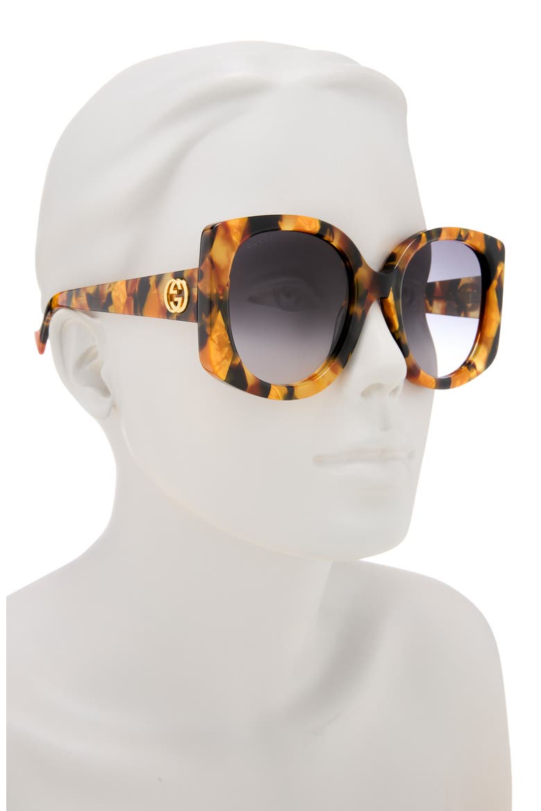 53mm Oversize Sunglasses, Alternate, color, HAVANA HAVANA BLUE