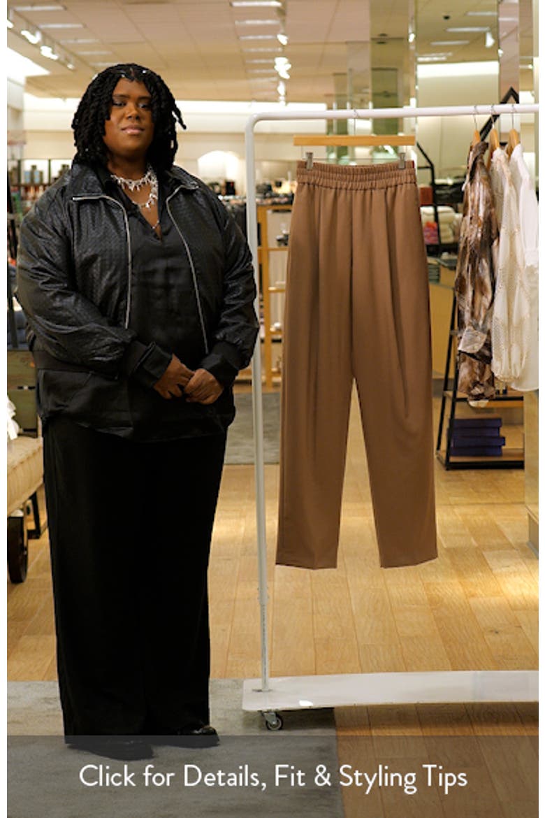 Selection Elastic Waist Straight Leg Wool Pants video