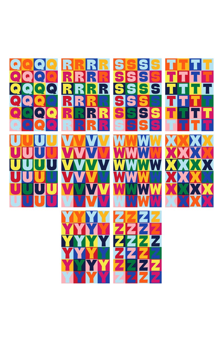 BaubleBar Squared Up Throw Blanket, Alternate, color, Rainbow-F