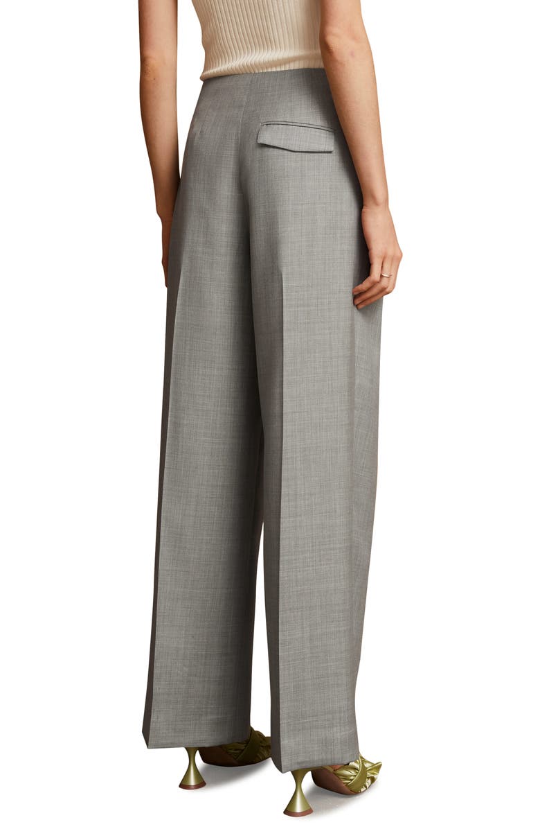 & Other Stories High Waist Wide Leg Wool Blend Trousers, Alternate, color, 