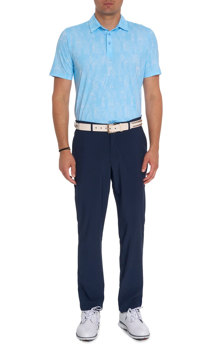 Robert Graham Beauford Short Sleeve Performance Golf Polo, Alternate, color, Light Blue