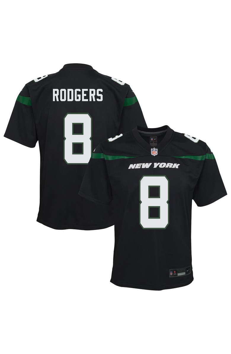 Nike Youth Nike Aaron Rodgers Black New York Jets Game Jersey, Alternate, color, 