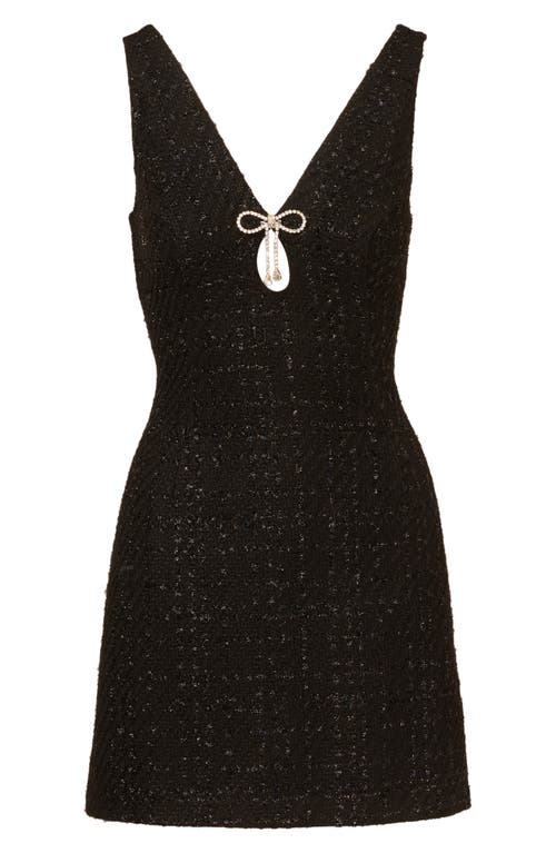 Shop Adrianna Papell Metallic Bouclé Tweed Minidress