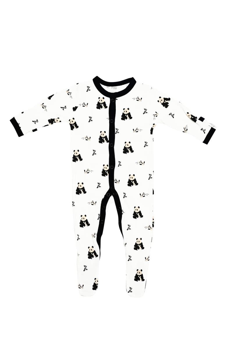 Kyte BABY Zen Panda Print Snap Footie, Main, color, 
