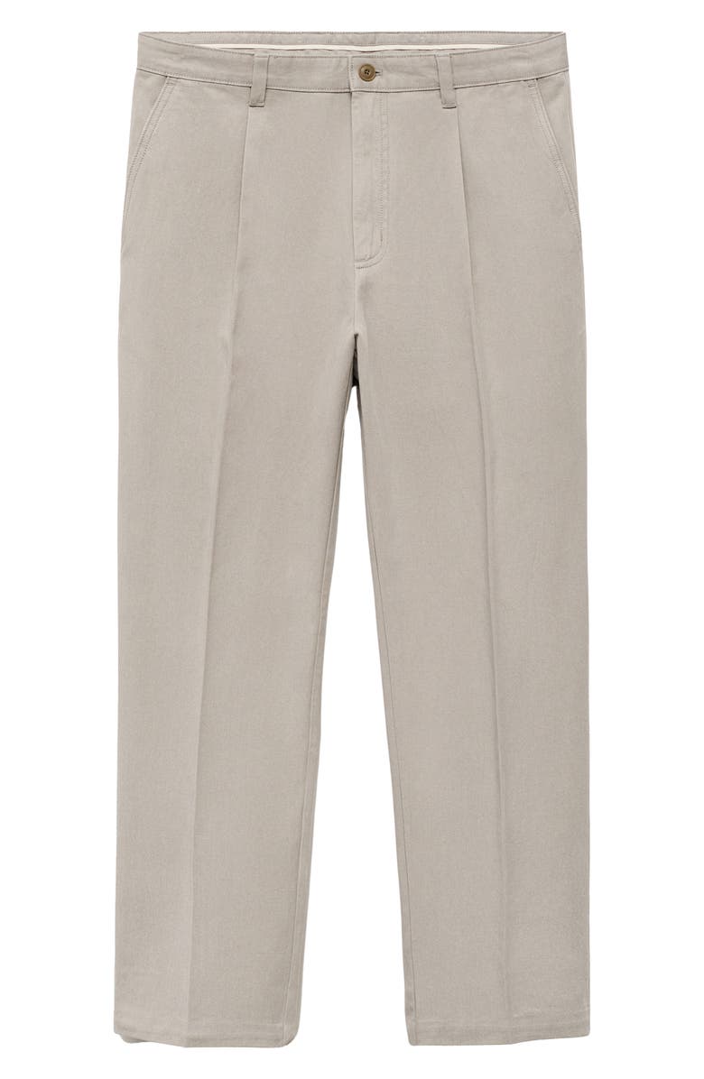MANGO Cotton Blend Straight Leg Pants, Alternate, color, Light/ Pastel Grey