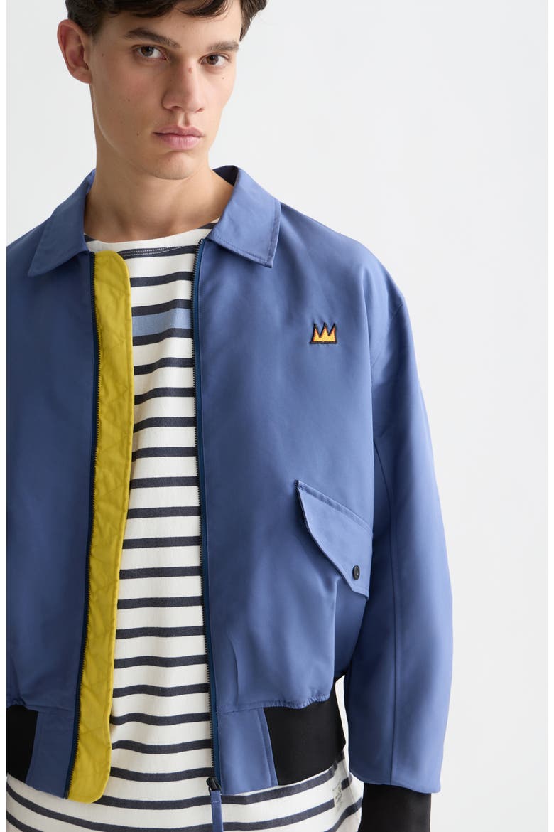 x Basquiat Embroidered Souvenir Jacket, Alternate, color, OCEANA