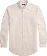Polo Ralph Lauren Classic Fit Stripe Linen Button-Down Shirt