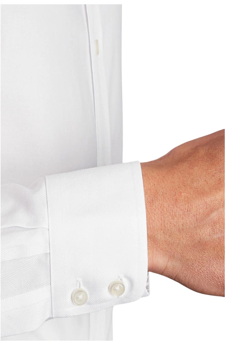 Charles Tyrwhitt Non-Iron Royal Oxford Slim Fit Shirt Double Cuff, Alternate, color, White