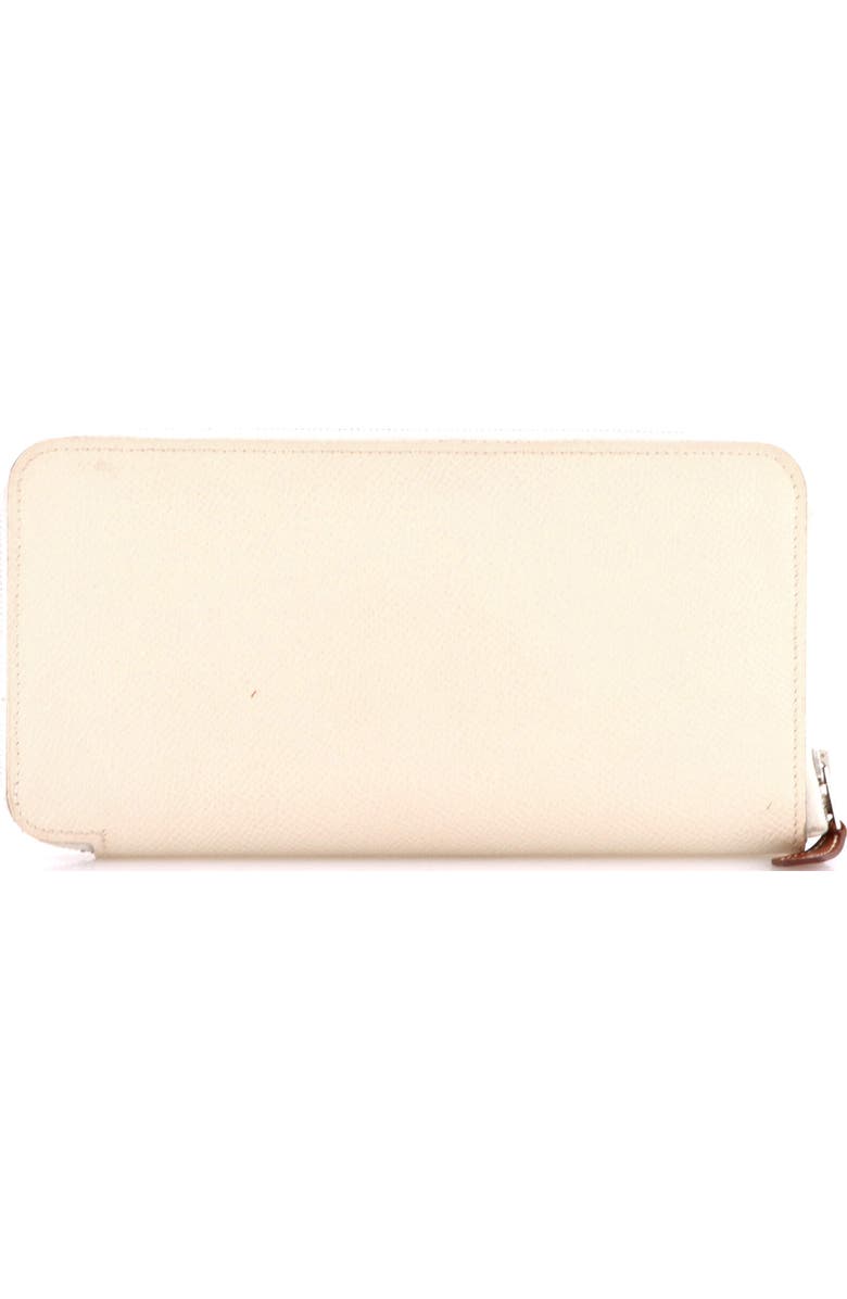 Pre-Owned Hermes Azap Zip Around Wallet Silk'in Epsom Long, Main, color, Craie