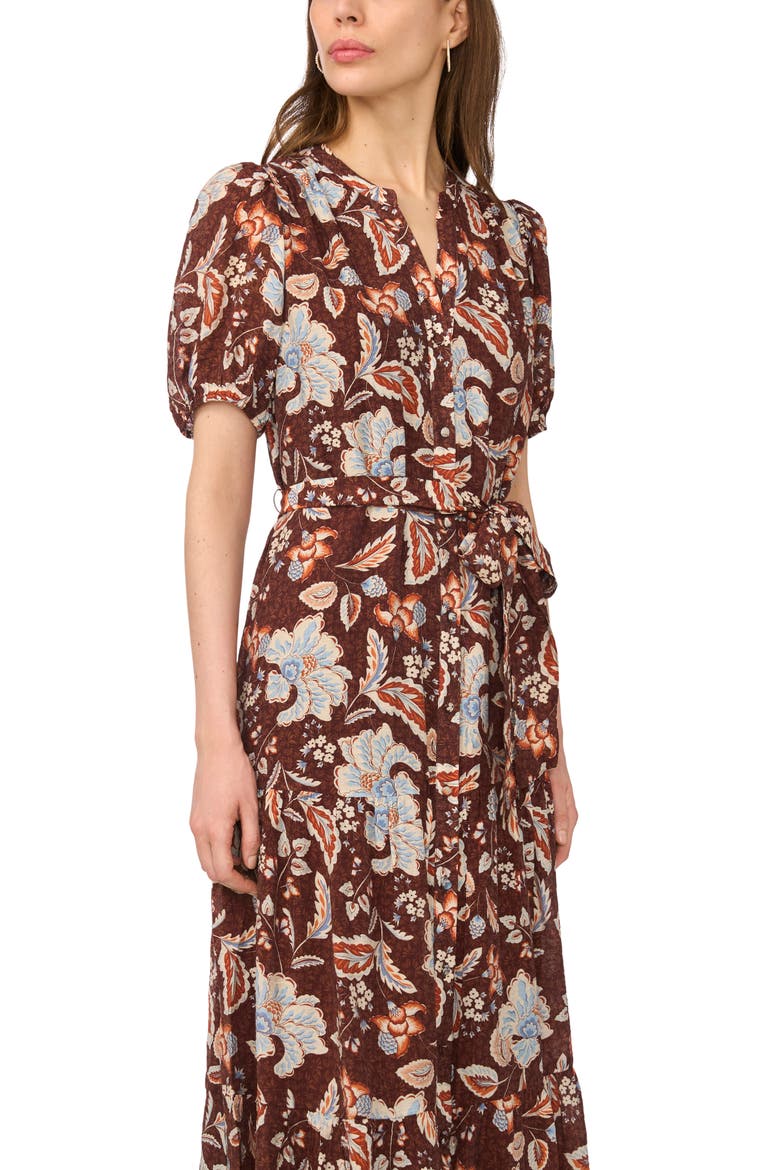 Belted Maxi Dress, Alternate, color, CHOCOLATE FONDANT