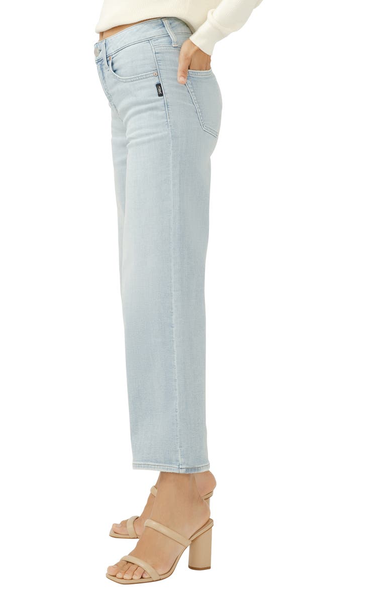 Silver Jeans Co. Avery Crop Wide Leg Jeans, Alternate, color, Grove