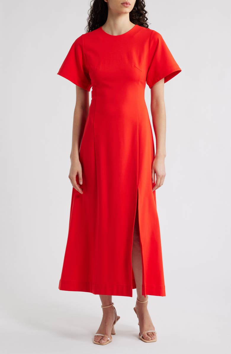 Du Paradis Dahlia Maxi Dress, Main, color, Coral Red