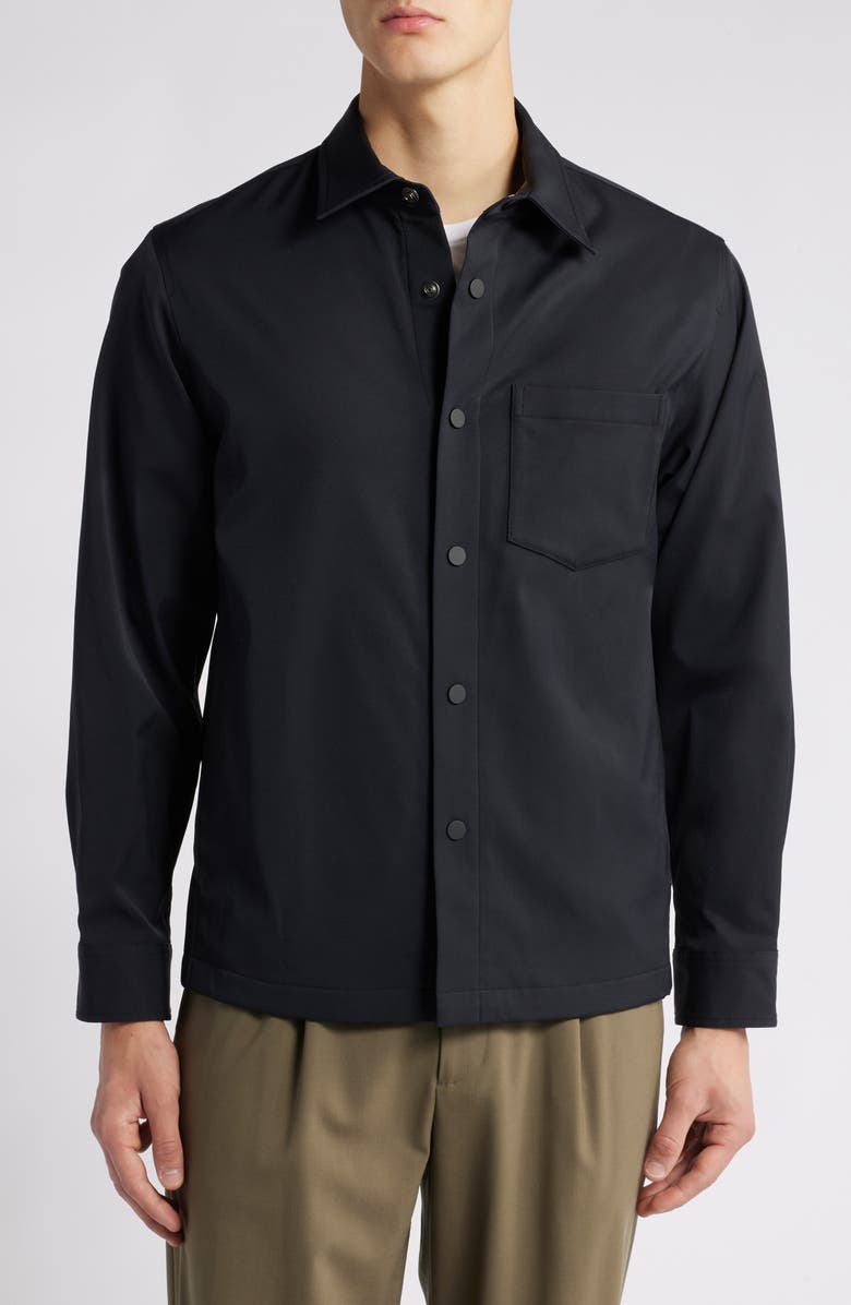 Theory Snap-Up Water Resistant Performance Shirt Jacket, Alternate, color,