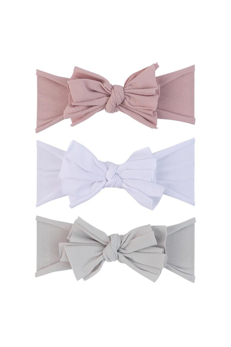 3 Pack Headband Set, Main, color, Mauve Lavender, Grey & White