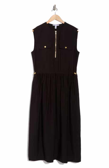 Ellen Tracy Sleeveless Crinkle Dress