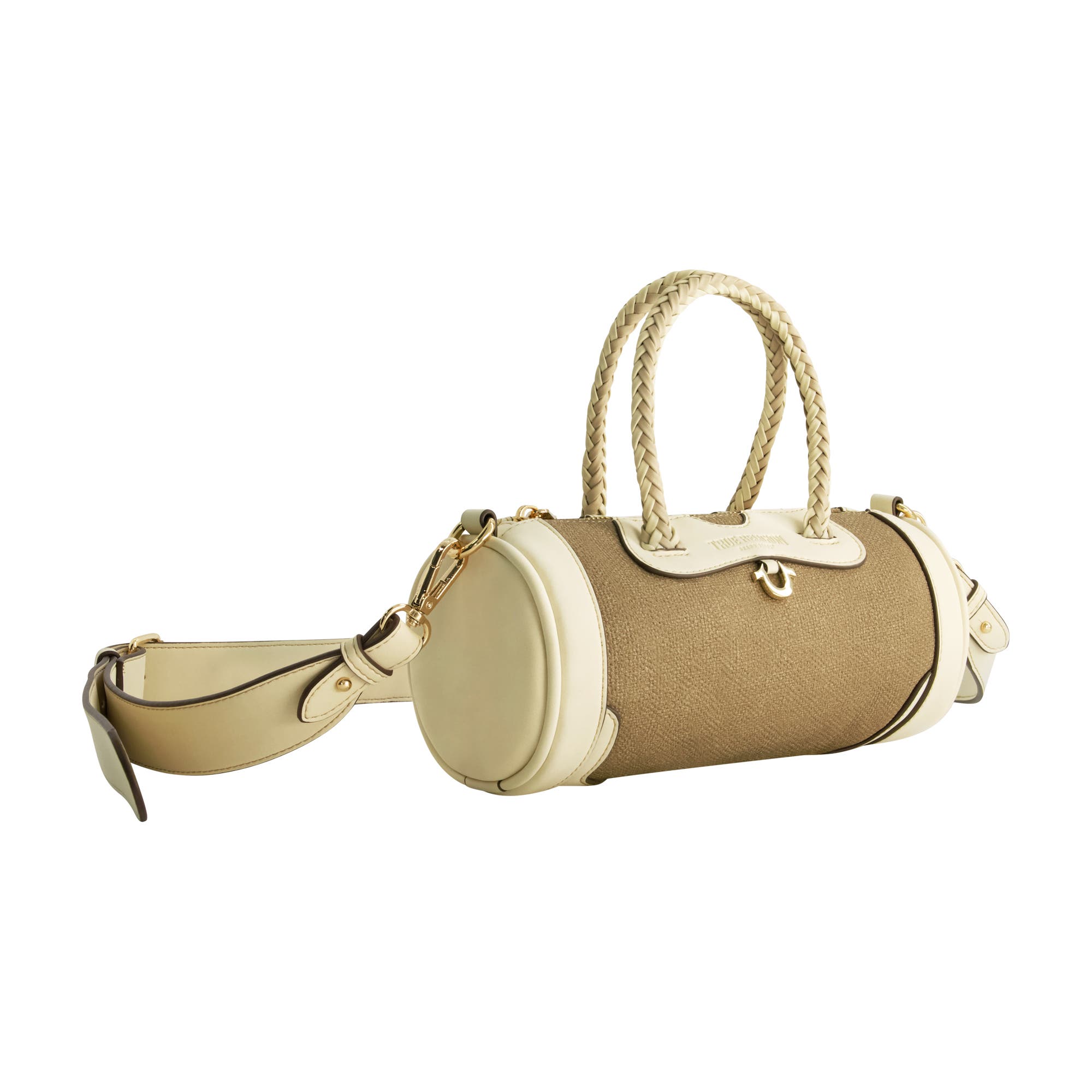 True Religion Quede Mini Duffel Crossbody Bag, Alternate, color, Taupe