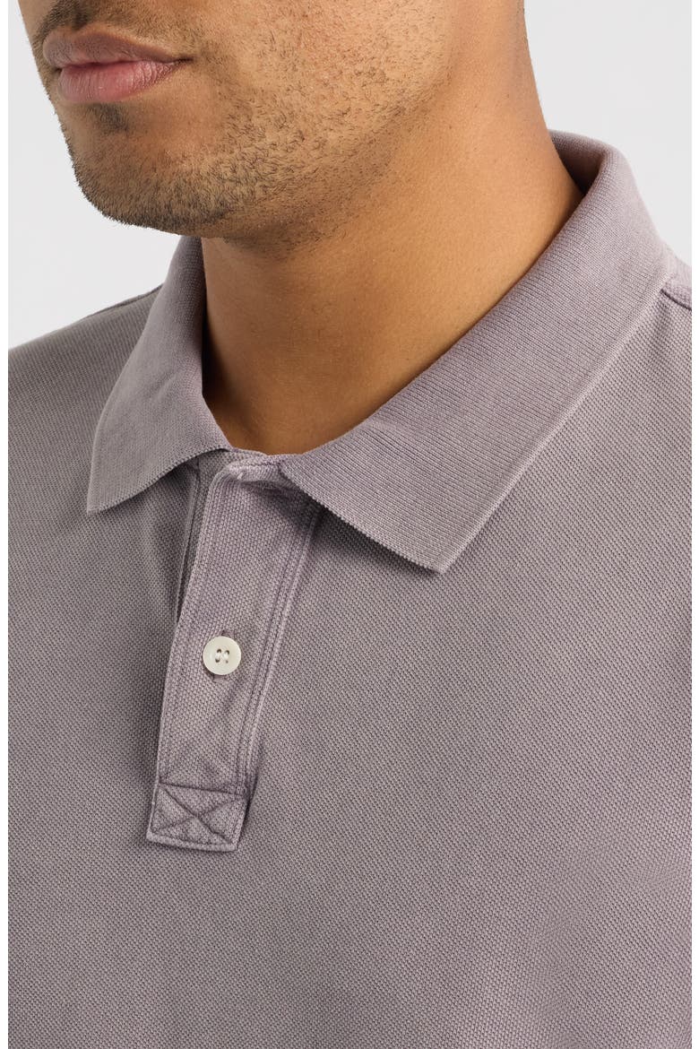 Brushed Cotton Piqué Polo, Alternate, color, DUSK