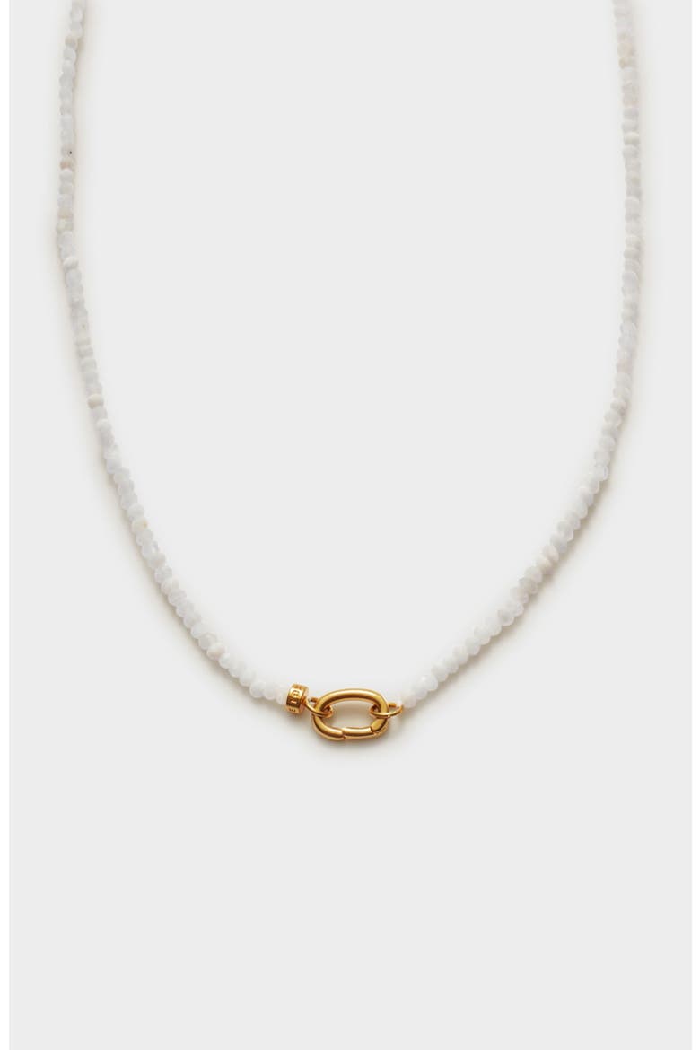Moonstone Necklace, Main, color, Gold