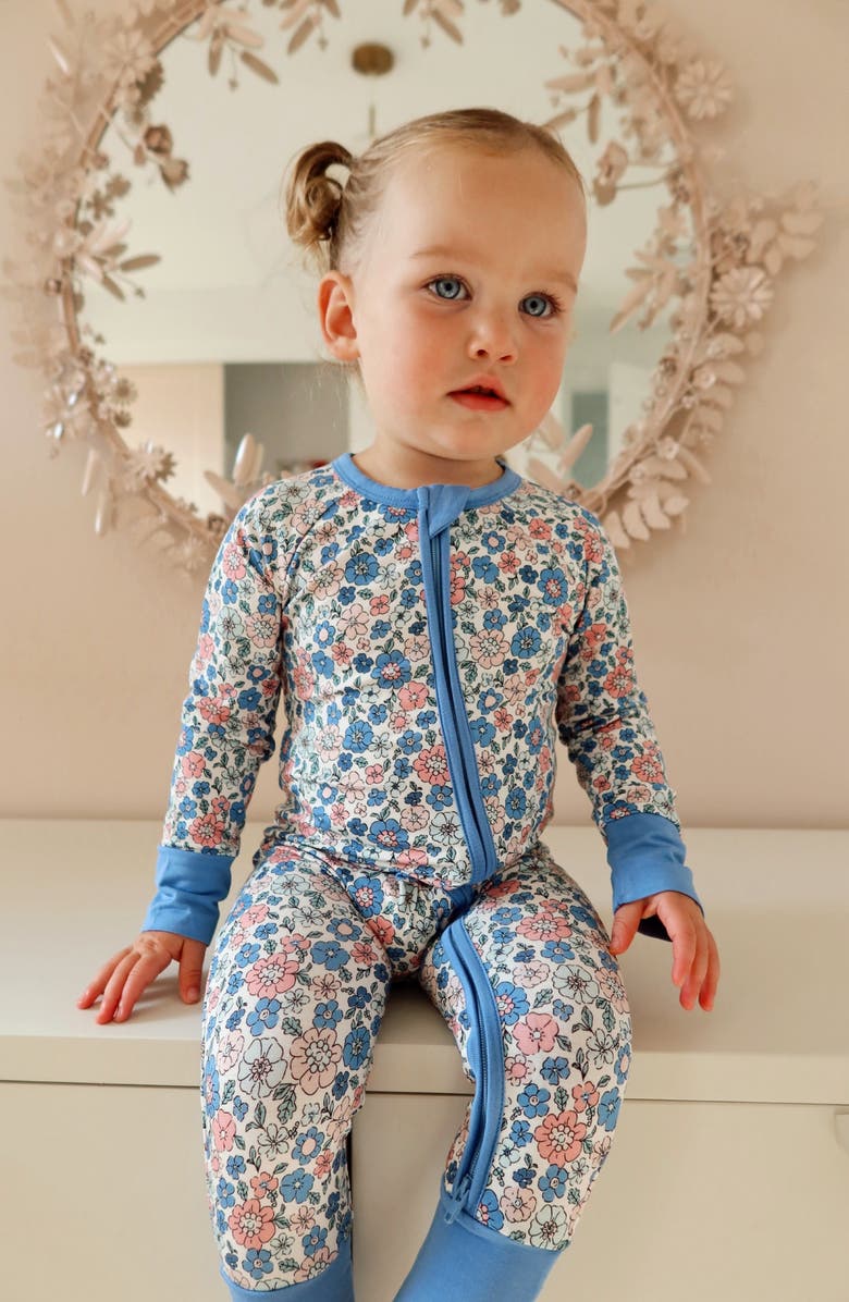 In My Jammers Lily Floral Romper, Alternate, color, Lily Floral