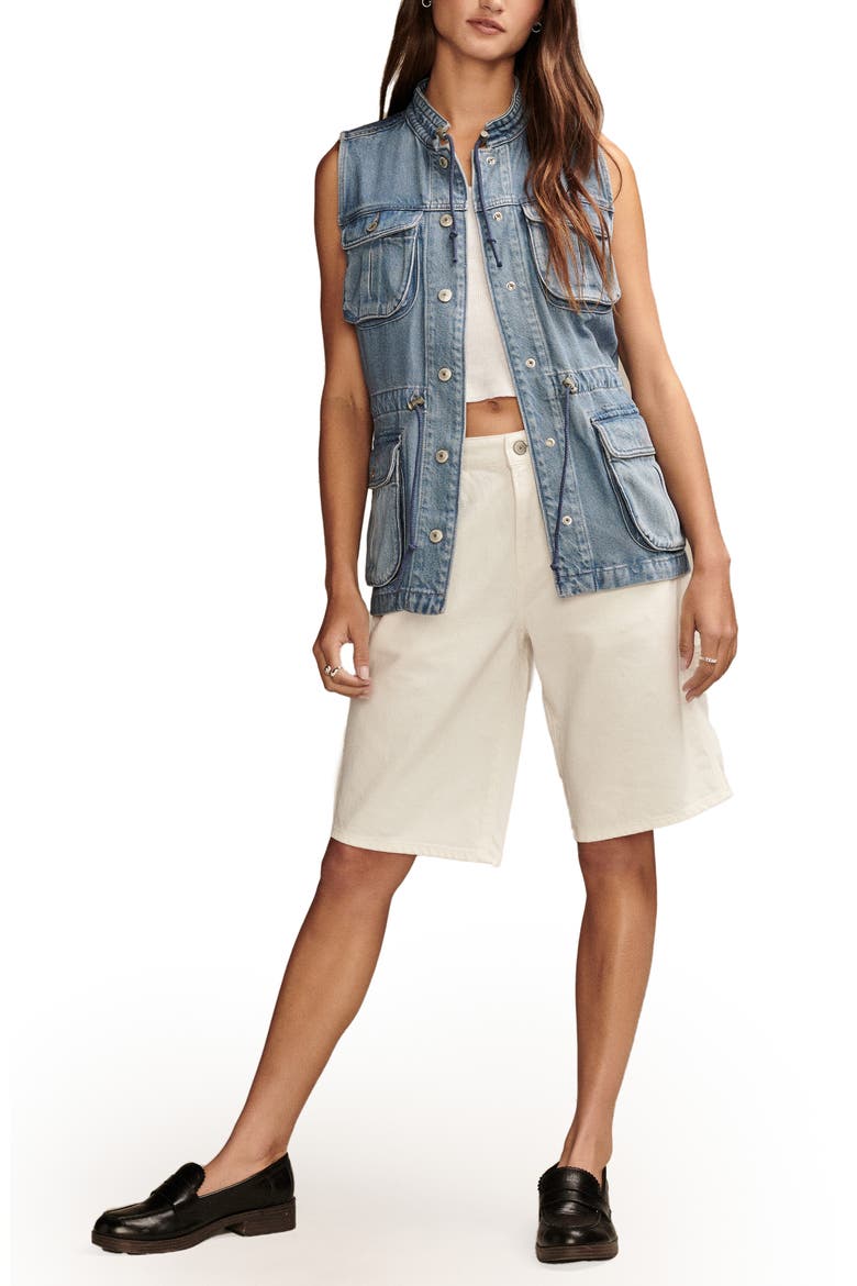 Utility Denim Vest, Alternate, color, LAKESIDE