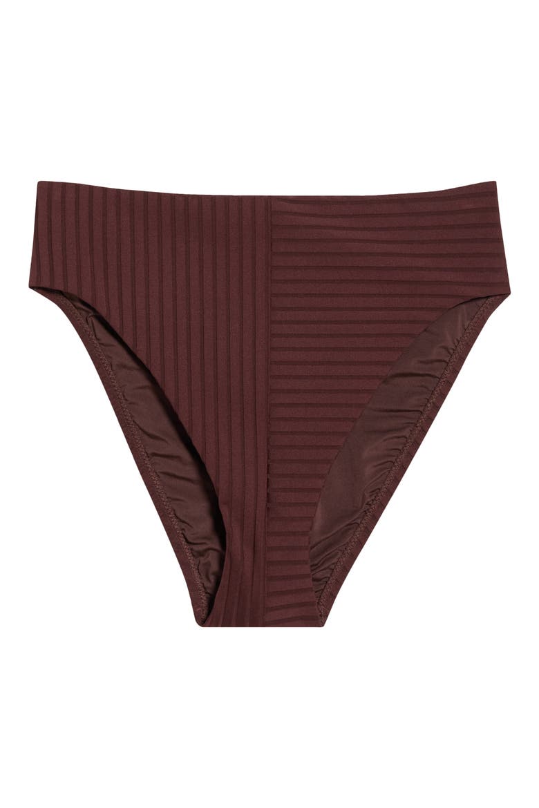 High Waist Bikini Bottoms, Alternate, color, ESPRESSO