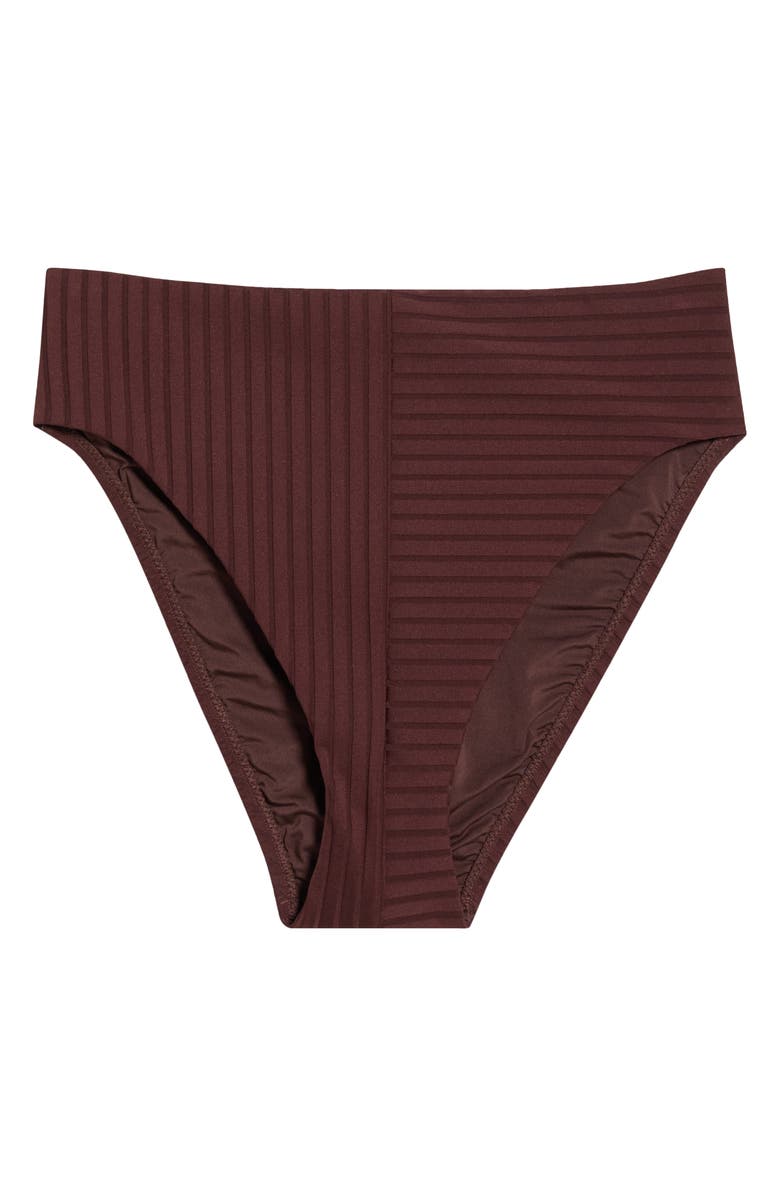 Sanctuary High Waist Bikini Bottoms, Alternate, color, Espresso