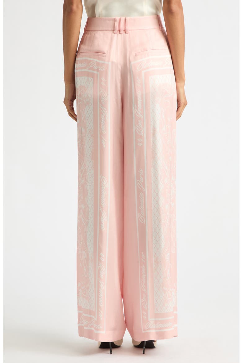 Foulard Print Twill Pants, Alternate, color, OJD PINK/ WHITE