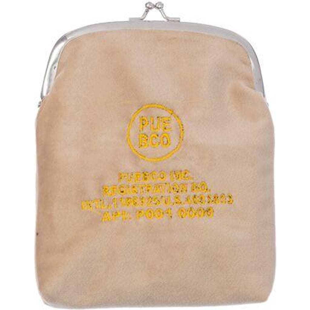 Puebco Velvet Frame Pouch In Beige
