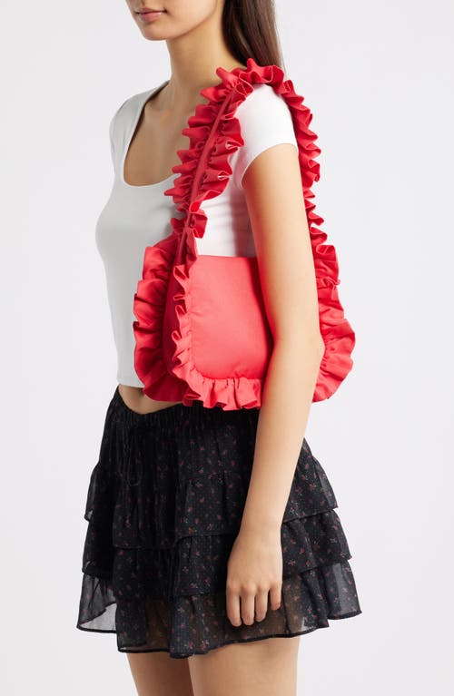 Baggy London Baguette Shoulder Bag In Red