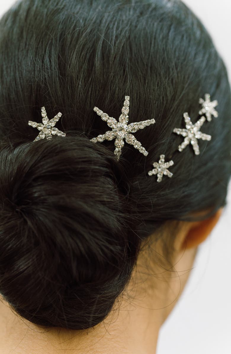 Jennifer Behr Vespera Assorted 5-Pack Swarovski Crystal Bobby Pins, Alternate, color,