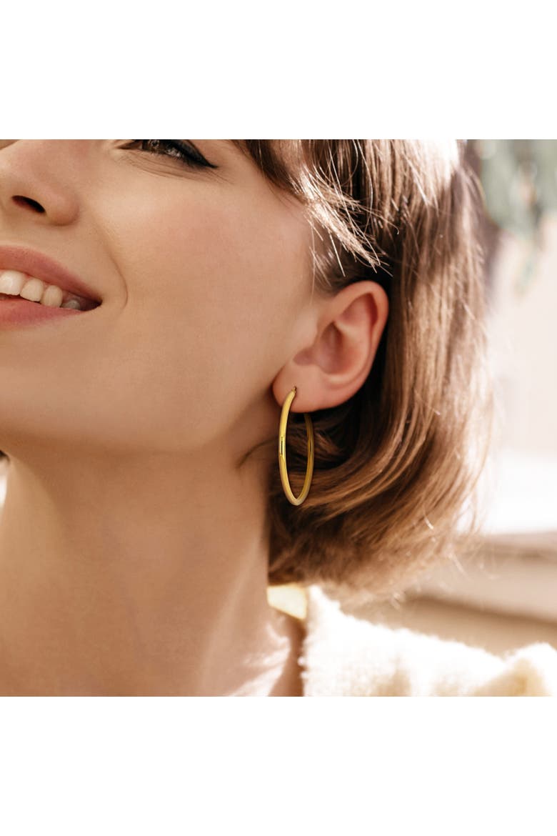 53mm Hoop Earrings in 10k Yellow Gold, Alternate, color, Yellow Gold