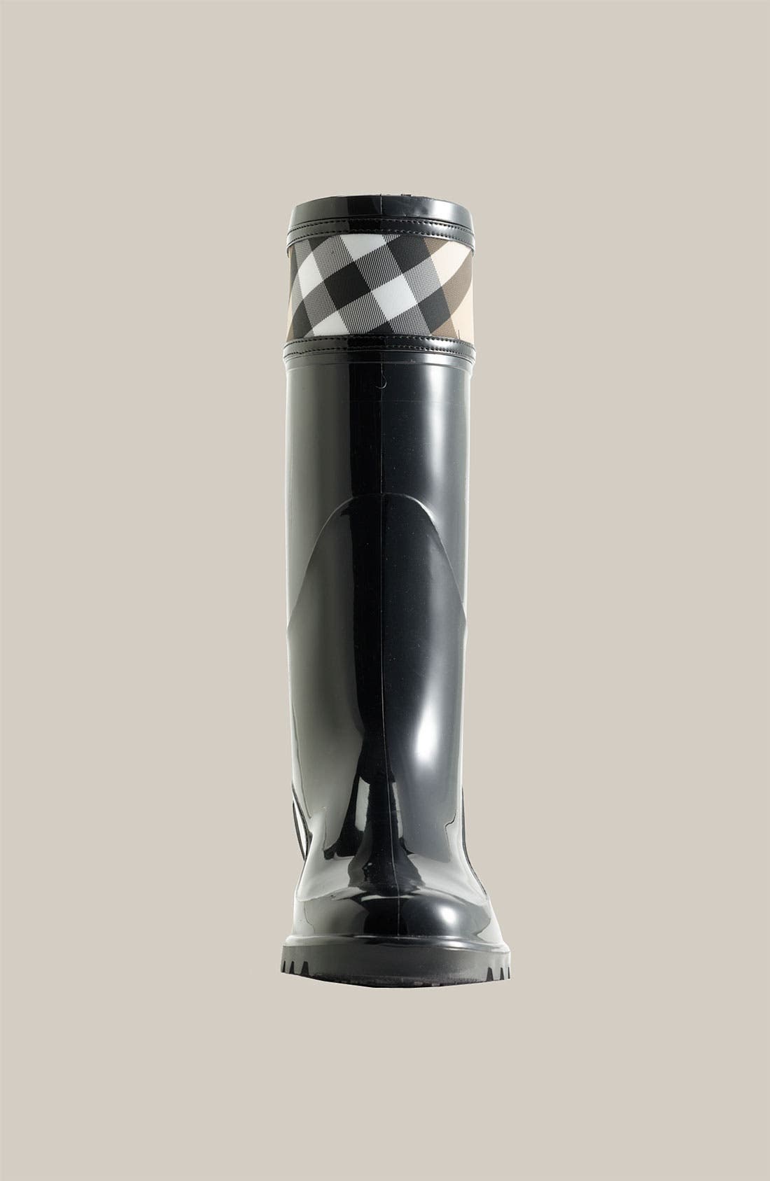 Rain Boot, Alternate, color, BLACK
