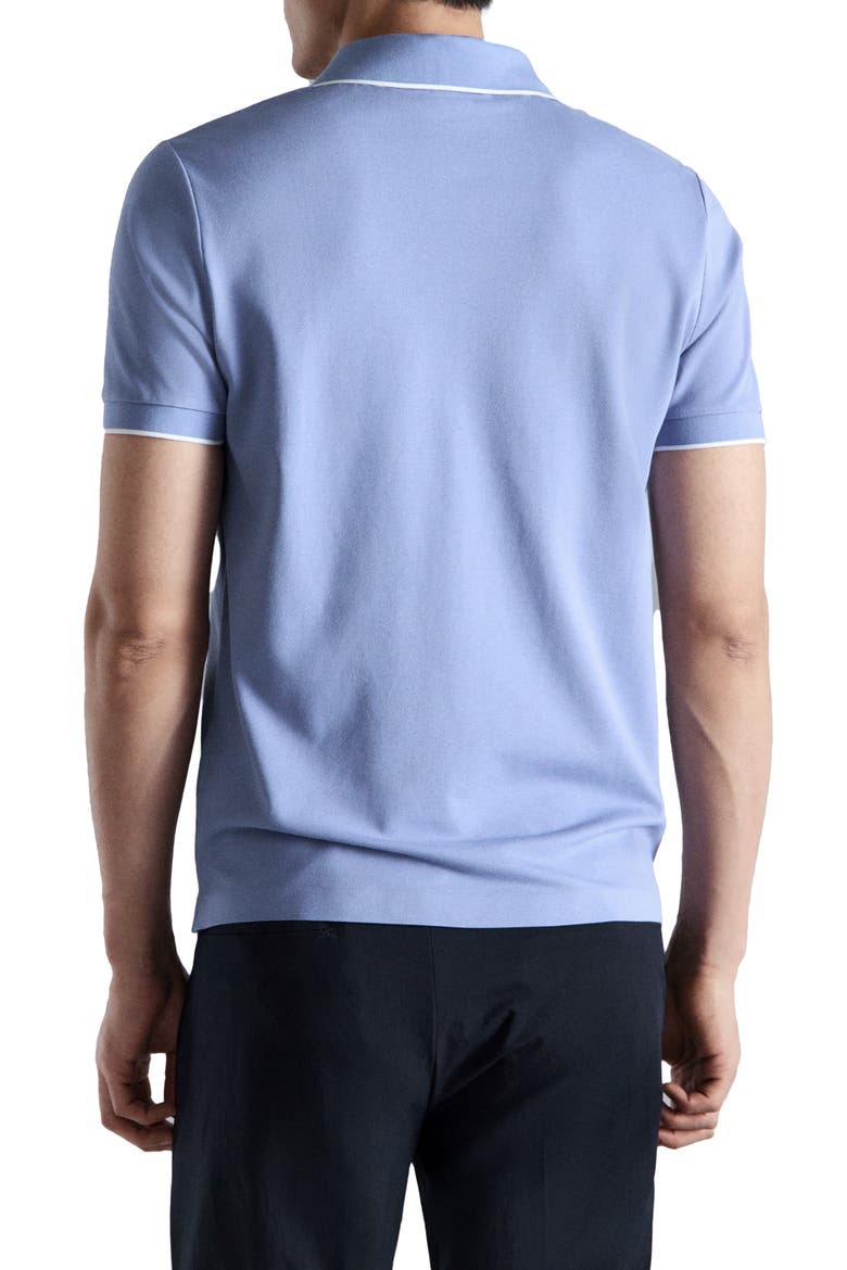 Comfort Stretch Tipped Piqué Polo, Alternate, color, CHINA BLUE