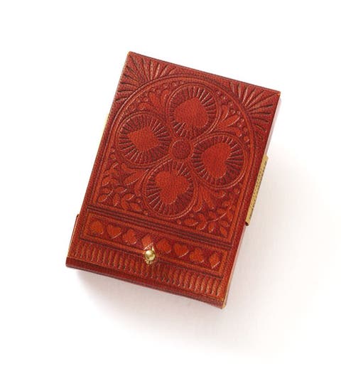 Embossed Leather Playing Cards Set