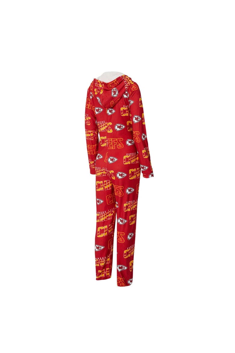 Women's Concepts Sport  Red Kansas City Chiefs Roadway Allover Print Microfleece Full-Zip Union Suit, Alternate, color, Red