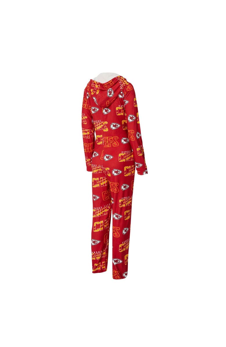 CONCEPTS SPORT Women
s Concepts Sport  Red Kansas City Chiefs Roadway Allover Print Microfleece Full-Zip Union Suit, Alternate, color, Red