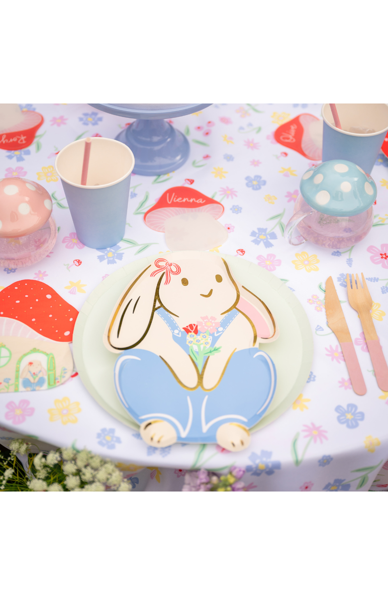 Daydream Society Bunnies In The Garden Overalls Bunny Large Plates, Alternate, color, Asssorted Pre-Pack