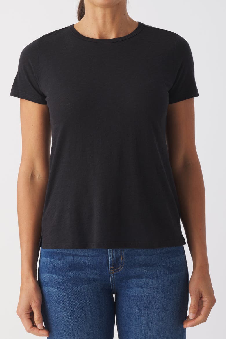 Icon Slub Jersey Crew Neck T-Shirt, Alternate, color, Black
