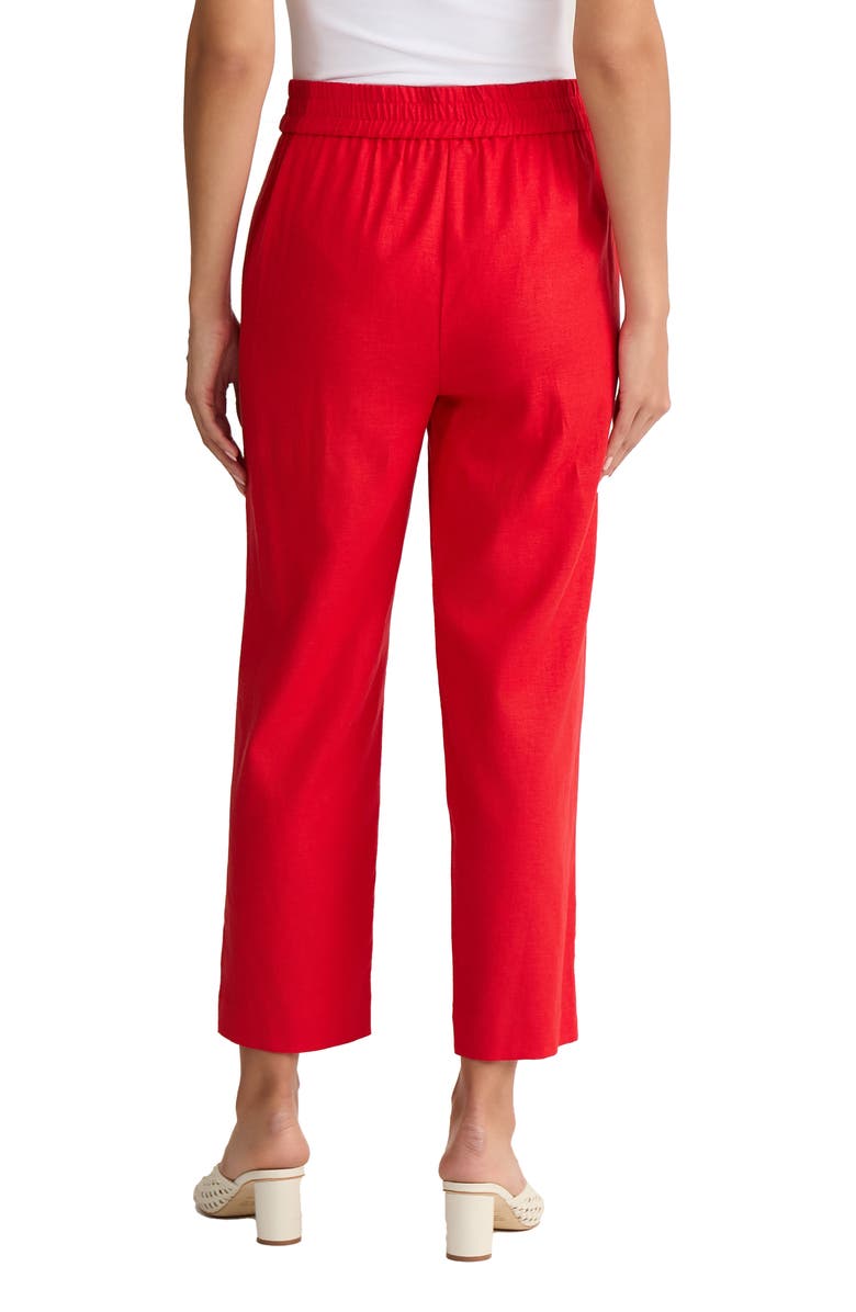Jones New York Slash Pocket Crop Straight Leg Pants, Alternate, color, Rouge