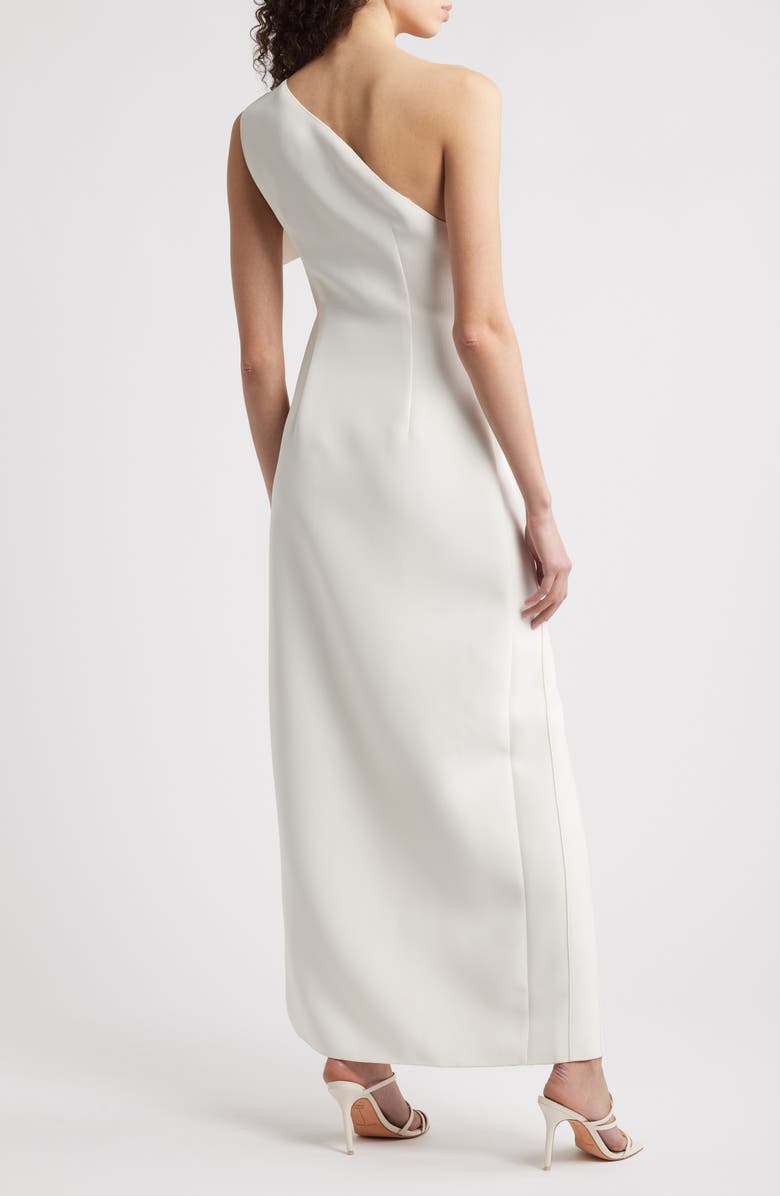Acler Daneway One-Shoulder Ruffle Gown, Alternate, color, Ivory