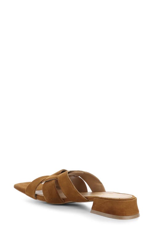 Bos. & Co. Ellis Slide Sandal In Nut