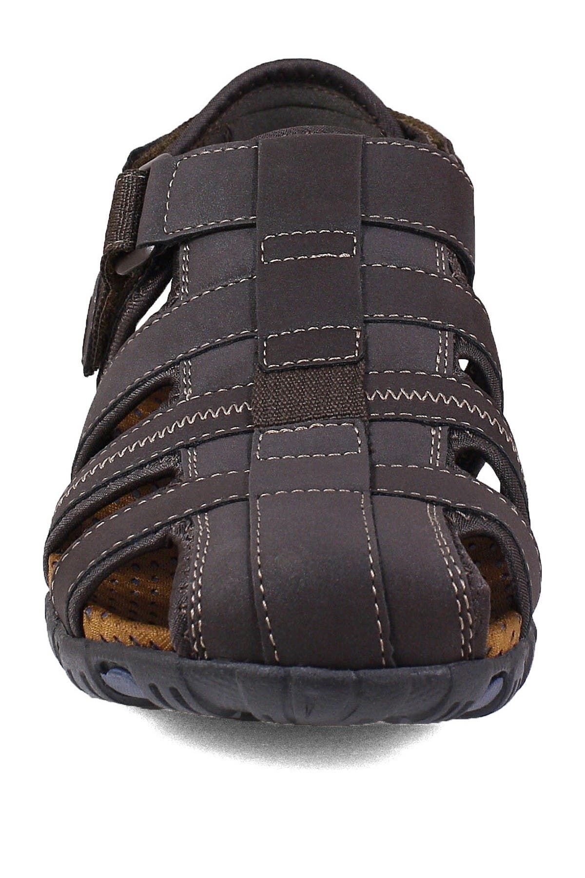 NUNN BUSH Rio Bravo Closed Toe Fisherman Sandal - Wide Width Available, Alternate, color, Brown